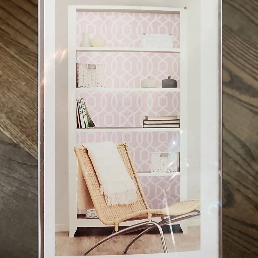 NIB Wall Pops Grand Trellis Peel & Stick Wallpaper | Blush Pink | 3.4ft x 8ft